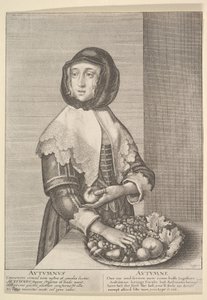 Syksy - Syksy Kolmen neljänneksen pituiset vuodenajat, 1641. tekijältä Wenceslaus Hollar