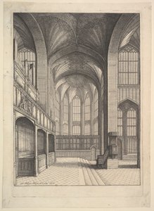 Brayn kappeli Pyhän Yrjön kappelissa, Windsorissa (Elias Ashmolen teoksesta "Jaloimman sukkanauharitarikunnan perustaminen, lait ja seremoniat", Lontoo 1672) tekijältä Wenceslaus Hollar