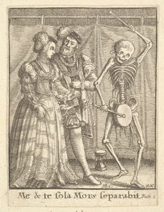 Morsiuspari, Kuolemantanssista, 1651. tekijältä Wenceslaus Hollar
