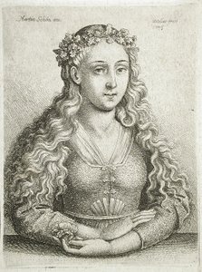 Naisen rintakuva tekijältä Wenceslaus Hollar