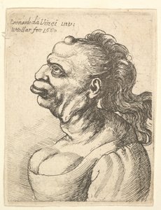 Naisen rintakuva matalassa mekossa, ulkonevat huulet, kasvua otsassa, promi..., 1660. tekijältä Wenceslaus Hollar