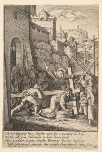 Ristin kantaminen, 1625-77. tekijältä Wenceslaus Hollar