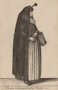 Ciuis Coloniesis Vxor, 1643. tekijältä Wenceslaus Hollar