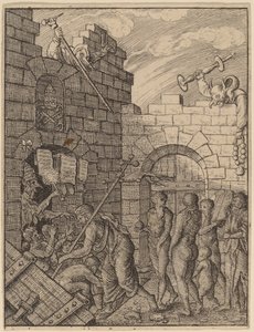 Laskeutuminen helvettiin tekijältä Wenceslaus Hollar
