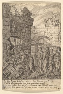 Laskeutuminen helvettiin, 1625-77. tekijältä Wenceslaus Hollar