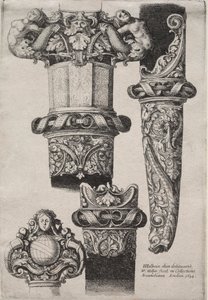 Suunnittelu tikarit tekijältä Wenceslaus Hollar