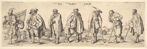 Kerjäläisten kilta Seitsemän kerjäläistä, 1630. tekijältä Wenceslaus Hollar