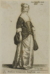 Englantilainen herrasnainen tekijältä Wenceslaus Hollar