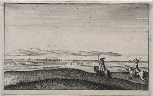Englanninkieliset näkymät: Isle of Wight Portsmouthista. tekijältä Wenceslaus Hollar