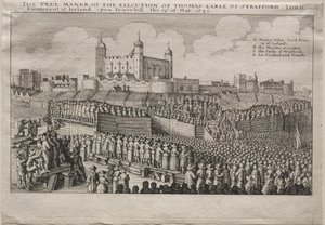 Earl of Straffordin teloitus, 1641. tekijältä Wenceslaus Hollar