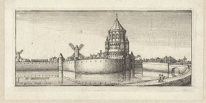 Näkymä Kleine Houtpoortille Haarlemissa tekijältä Wenceslaus Hollar