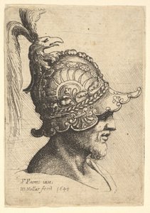 Kypäräpää ja Birds Head Crest, 1645. tekijältä Wenceslaus Hollar