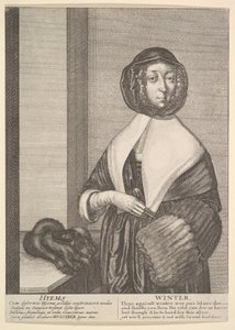 Hyems - Talvi Kolmen neljäsosan pituiset vuodenajat, 1641. tekijältä Wenceslaus Hollar