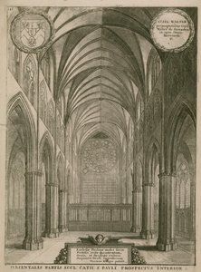 Pyhän Paavalin katedraalin sisustus, Lontoo tekijältä Wenceslaus Hollar