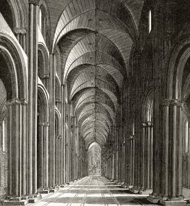 St. Paulin laivan sisustus, pastori Richard Lovettin teoksesta "London Pictures: Drawn with Pen and Pencil", julkaistu 1890 tekijältä Wenceslaus Hollar