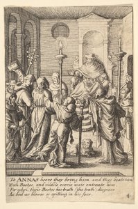 Jeesus ennen Hannasta, 1625-77. tekijältä Wenceslaus Hollar