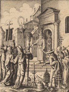 Jeesus Pilatuksen edessä. tekijältä Wenceslaus Hollar