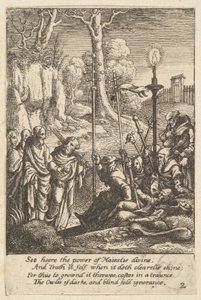 Jeesus kohtaa vastustajansa, 1625-77. tekijältä Wenceslaus Hollar