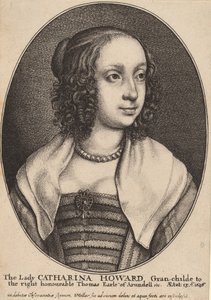 Lady Catherine Howard. tekijältä Wenceslaus Hollar