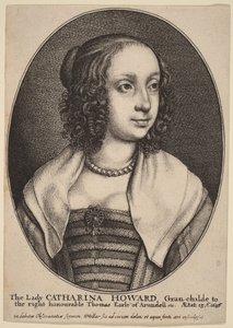 Lady Catherine Howard tekijältä Wenceslaus Hollar