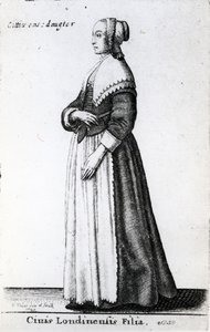 Lontoon kansalaisen tytär, 1643 tekijältä Wenceslaus Hollar
