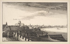 Lontoo Arundel Housesta, kopio, 1600-luku. tekijältä Wenceslaus Hollar