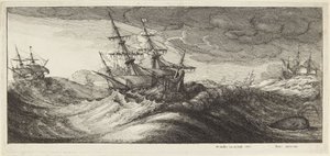Merimaisema myrskyssä tekijältä Wenceslaus Hollar