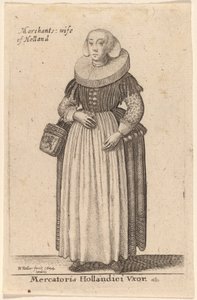 hollantilaisen kauppiaan vaimo tekijältä Wenceslaus Hollar