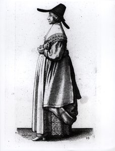 Kauppiaan vaimo, 1640 tekijältä Wenceslaus Hollar