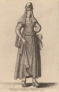 Turkkilainen hovinainen, 1644. tekijältä Wenceslaus Hollar