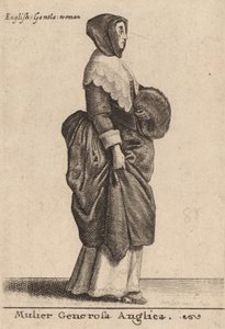 Antelias englantilainen nainen, 1642. tekijältä Wenceslaus Hollar