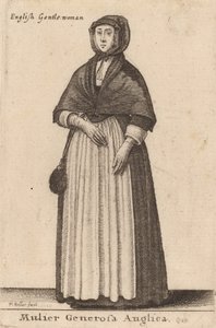 Antelias englantilainen nainen, 1643. tekijältä Wenceslaus Hollar