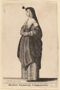 Kölnin antelias nainen tekijältä Wenceslaus Hollar