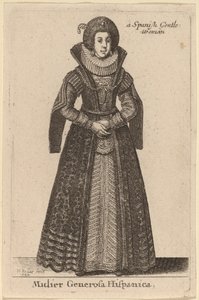 Antelias espanjalainen nainen tekijältä Wenceslaus Hollar