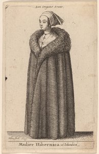 Irlantilainen nainen tekijältä Wenceslaus Hollar