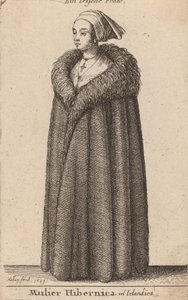 Irlantilainen nainen, 1649. tekijältä Wenceslaus Hollar