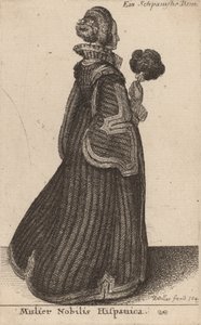 Una noble espanyola, probablement 1649. finlandesa tekijältä Wenceslaus Hollar