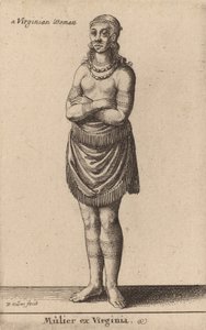 Nainen Virginiasta. tekijältä Wenceslaus Hollar