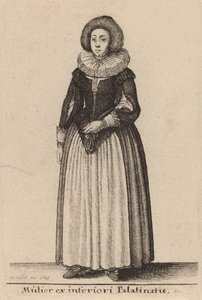 Nainen inferiorista Palainatusta, 1643. tekijältä Wenceslaus Hollar