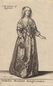 Jalo englantilainen nainen. tekijältä Wenceslaus Hollar