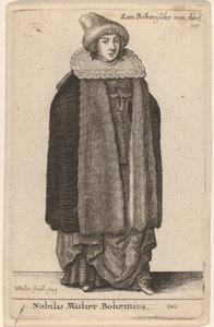 Jalo boheemi nainen tekijältä Wenceslaus Hollar