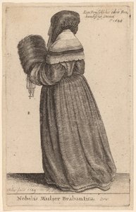 Jalo nainen Brabantista tekijältä Wenceslaus Hollar