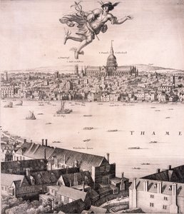 Panoraamanäkymä Lontooseen, c1670 tekijältä Wenceslaus Hollar