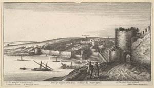 Osa Tangerista ylhäältä, ilman vesiporttia, 1670. tekijältä Wenceslaus Hollar