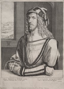 Albrecht Dürerin muotokuva 26-vuotiaana tekijältä Wenceslaus Hollar