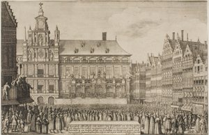 Münsterin sopimuksen julistaminen tekijältä Wenceslaus Hollar