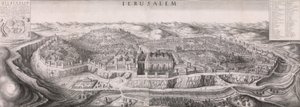 Jerusalemin näkymä, 1660, 1660. tekijältä Wenceslaus Hollar