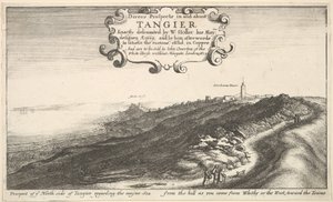 Näkymä Tangerin pohjoispuolelle koskien Maynenmerta kukkulasta tullessasi... vuoteen 1673 mennessä. tekijältä Wenceslaus Hollar