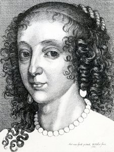 Kuningatar Henrietta Maria, 1641 tekijältä Wenceslaus Hollar