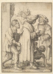 Rikas mies, Kuolemantanssista, 1651. tekijältä Wenceslaus Hollar